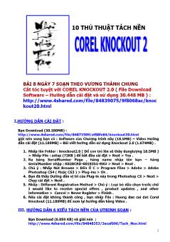 10 thủ thuật tách nền Corel Knockout 2