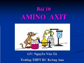 Bài giảng Hóa học Lớp 12 - Bài 10: Amino Axit