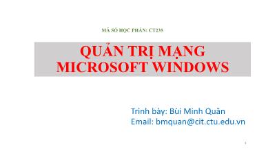 Bài giảng Quản trị mạng Microsoft Windows - Giới thiệu môn học - Bùi Minh Quân