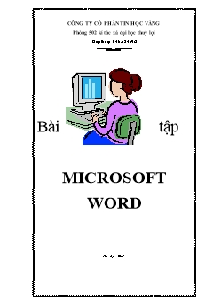 Bài tập môn Microsoft Word