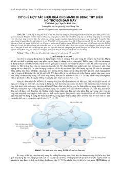 Cơ chế hợp tác hiệu quả cho mạng di động tùy biến hỗ trợ bởi đám mây