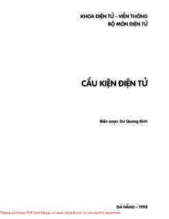 Giáo trình Cấu kiện điện tử