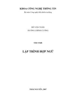 Giáo trình Lập trình hợp ngữ (Phần 1)