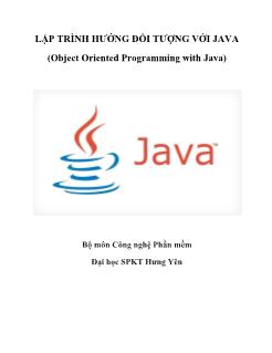 Giáo trình Lập trình hướng đối tượng với Java
