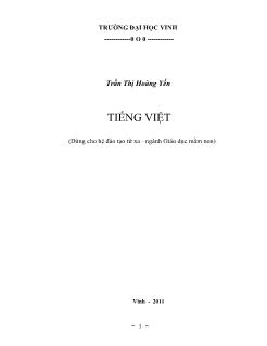 Giáo trình Tiếng Việt (Phần 1)