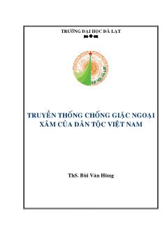 Giáo trình Truyền thống chống giặc ngoại xâm của dân tộc Việt Nam (Phần 1)