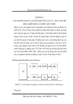 Giáo trình Vi xử lý - Chương 2: Các phương pháp và sơ đồ ghép nối vi xử lý. Máy tính để điều khiển động cơ điện một chiều