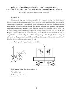 Khảo sát lý thuyết dao động của cơ hệ trong giai đoạn chuyển tiếp áp dụng vào công nghệ đúc bê tông kiểu rung thể tích