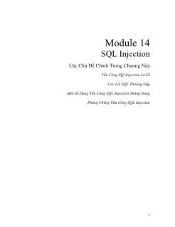 Module 14: SQL Injection