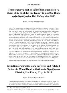 Thực trạng và một số yếu tố liên quan dịch vụ khám chữa bệnh tại các trạm y tế phường thuộc quận Ngô Quyền, Hải Phòng năm 2013