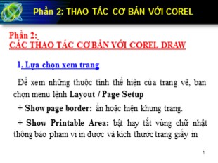 Bài giảng Corel Draw - Phần 2: Thao tác cơ bản với Corel