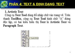 Bài giảng Corel Draw - Phần 4: Text và định dạng Text