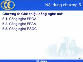 Bài giảng Hệ nhúng - Chương 6: Giới thiệu công nghệ mới - Phạm Văn Thuận