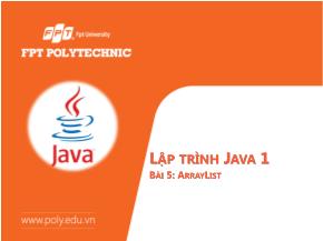 Bài giảng Lập trình Java 1 - Bài 5: Arraylist