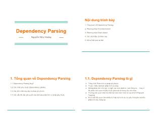 Bài giảng Xử lý ngôn ngữ tự nhiên - Chương 9: Dependency Parsing