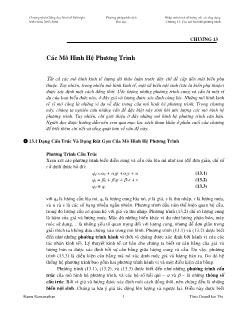 Giáo trình Kinh tế lượng với các ứng dụng - Chương 13: Các mô hình hệ phương trình