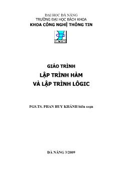 Giáo trình Lập trình hàm và lập trình Logic (Phần 1)