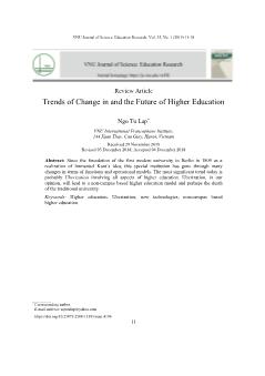 Những xu hướng thay đổi và tương lai của giáo dục Đại học