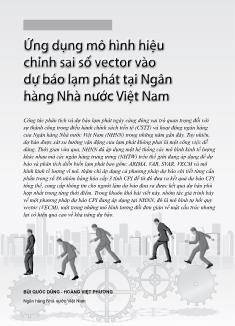 Ứng dụng mô hình hiệu chỉnh sai số vector vào dự báo lạm phát tại Ngân hàng Nhà nước Việt Nam