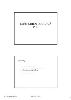 Bài giảng Điều khiển Logic và PLC - Chương 3: Tổng hợp mạch logic tuần tự