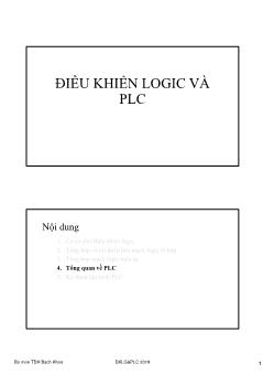 Bài giảng Điều khiển Logic và PLC - Chương 4: Tổng quan về PLC