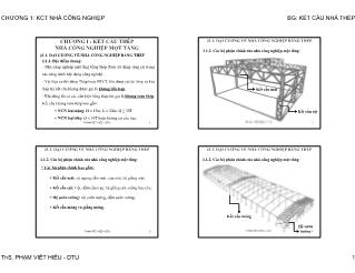 Bài giảng Kết cấu nhà thép - Chương 1: Kết cấu thép nhà công nghiệp một tầng