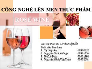 Bài thuyết trình Công nghệ lên men thực phẩm Rosé Wine