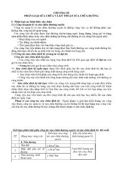 Giáo trình Khai thác và kiểm định cầu - Chương 5: Phân loại sữa chữa và kỹ thuật sửa chữa đường