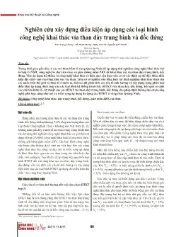 Nghiên cứu xây dựng điều kiện áp dụng các loại hình công nghệ khai thác vỉa than dày trung bình và dốc đứng