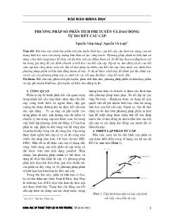 Phương pháp số phân tích phi tuyến và dao động tự do kết cấu cáp