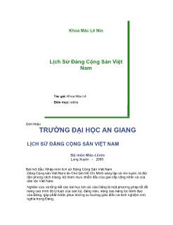 Tìm hiểu Lịch sử Đảng cộng sản Việt Nam