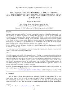 Ứng dụng lý thuyết hình học Topology trong quá trình thiết kế kiến trúc và định hướng ứng dụng tại Việt Nam