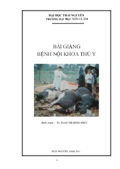 Bài giảng Bệnh nội khoa thú y