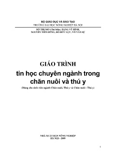 Giáo trình Tin học chuyên ngành trong chăn nuôi và thú y (Phần 1)