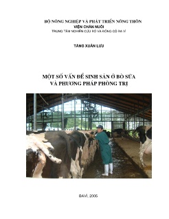 Một số vấn đề sinh sản ở bò sữa và phương pháp phòng trị
